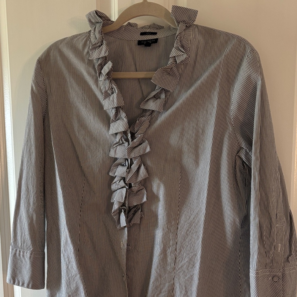 Striped Ruffle Blouse